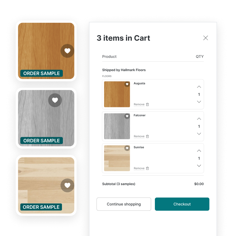 Order flooring samples from EnVision Design Gallery